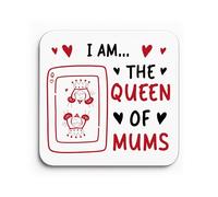 Red Ocean Best MUM Gift Mum Coaster For Birthday Christmas From Son Daughter QUEEN OF MUMS Gifts For Keepsake Present Her
