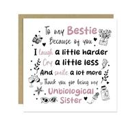 RED OCEAN Bestie Card For Christmas Birthday Best Friend Friendship Greetings Card For Women 145x145mm With Kraft Envelope Cards Friends BFF