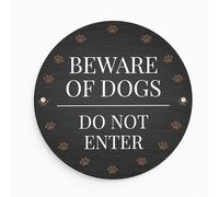 Red Ocean Beware Of Dogs Sign Do Not Enter Acrylic Sign Beware For Fence Gate Dog Warning For Outdoor Gate Shed Wall Plaque