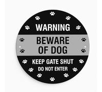 Red Ocean BEWARE OF THE DOG Sign Warning Sign Do Not Enter Acrylic Keep Gate Shut Beware For Fence Gate Dog Warning For Outdoor Shed Wall Plaque