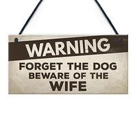 Red Ocean Beware Of The Wife Fathers Day Mum Dad Funny Birthday Gift Garden Sign House Door Plaque