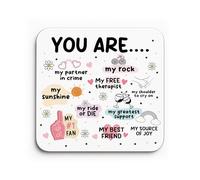 Red Ocean Birthday Gift For Best Friend Bestie Coaster Christmas Friendship Gift Thank You Gifts For Men Women Friend Novelty Her Him