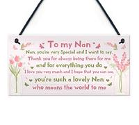 RED OCEAN Birthday Gifts For Nan Hanging Plaque Nan Gift From Grandchildren Nan Plaque