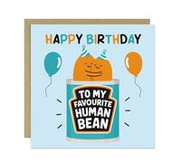 RED OCEAN Boyfriend Birthday Card Girlfriend Birthday Card My Favourite Human Bean Birthday Cards For Him Her Wife Husband Birthday Card With Envelope Included