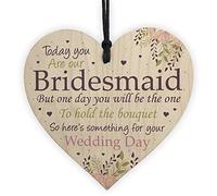 RED OCEAN Bridesmaid Wedding Gift Thank You Wooden Heart Bouquet Decor Gift For Friend