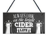RED OCEAN Bright Cider Life Bar Pub Man Cave Alcohol Funny Novelty Plaque Hanging Sign Friendship Gift