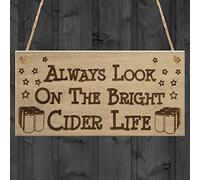 RED OCEAN Bright Cider Life Funny Alcohol Man Cave Pub Gift Hanging Plaque Home Brew Bar Sign