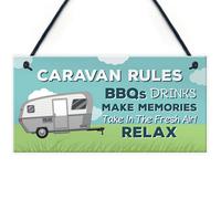Red Ocean Caravan Rules Plaque Novelty Caravan Accessories Motorhome Gifts And Signs