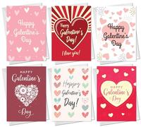 RED OCEAN Card For Galentines Day Pack Of 6 Galentine's Day Card For Best Friend Cute Valentines Card For Her Card For Best Friends Pack Of Galentine's Greetings Cards