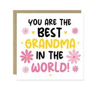 RED OCEAN Card For Grandma Birthday Christmas Grandma Card From Grandchildren Thank You For Her Grandparent With Kraft Envelope