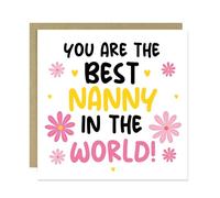 RED OCEAN Card For Nanny Birthday Christmas Nanny Card From Grandchildren Thank You For Her Grandparent With Kraft Envelope
