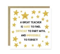 RED OCEAN Card For Teacher Great Teacher Card Appreciation Thank You Cards For Women Men Novelty Leaving Cards With Kraft Envelope