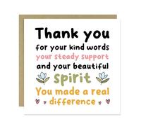 RED OCEAN Card For Teacher Volunteer Teaching Assistant Mentor Tutor To Say Thank You Friends Family Thank You Cards For Men Women Him Her With Kraft Envelope