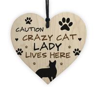 Red Ocean Cat Sign Crazy Cat Lady Gift For Women Cat Gift Funny Cat Sign For Cat Lover