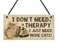 RED OCEAN Cat Sign For Home Funny Cat Gift For Cat Lover Birthday Christmas Home Decor Plaque
