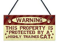 Red Ocean Cat Signs And Plaques Beware Cat Sign Funny Cat Sign For Cat Owner Home Decor