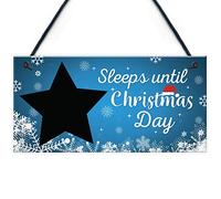 RED OCEAN Chalkboard Christmas Countdown Activity Advent Sleeps Until Christmas Sign Plaque Son Daughter Kids Gift