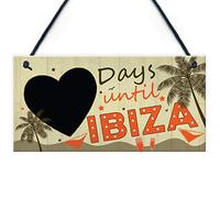 Red Ocean CHALKBOARD Countdown Holiday Ibiza Hanging Plaque Friendship Alcohol Party Gift Keepsake