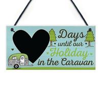 Red Ocean Chalkboard Countdown To Caravan Holiday Caravan Sign Funny Novelty Caravan Gift Sign