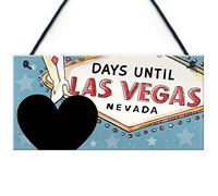 Red Ocean CHALKBOARD Countdown To Holiday Sign Days Until Vegas Countdown Plaque Home Decor