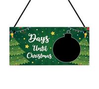 Red Ocean Chalkboard Days Until Christmas Countdown Plaque For Home Kids Children Christmas Decoration Novelty Plaque For Home Kids Room Son Daughter