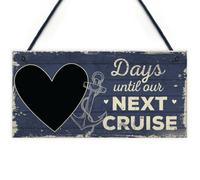 Red Ocean Chalkboard Holiday Countdown Sign Days Until Our Next Cruise Holiday Gift Home Decor