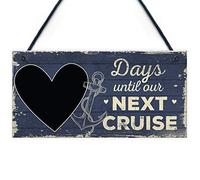RED OCEAN CHALKBOARD Holiday Countdown Sign Days Until Our Next Cruise Home Decor