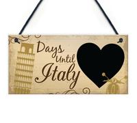 Red Ocean Chalkboard Holiday Countdown To Italy Novelty Holiday Sign Accessories Gifts For Friend Family Keepsake