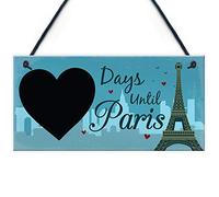 RED OCEAN Chalkboard Holiday Countdown To PARIS Hanging Holiday Sign Accessories Best Friend Birthday Gifts Plaque