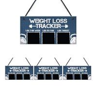 RED OCEAN Chalkboard Weight Loss Countdown Tracker Diet Motivational Fitness Sign Weight Watchers Slimming World (Pack of 4)