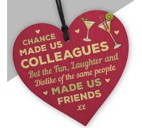 Red Ocean Chance Made S Colleagues Gift Fun And Laughter Wooden Heart Leaving Gift Plaque Work Friendship Sign