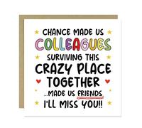 RED OCEAN Chance Made Us Colleagues Card Funny Card For Colleague Leaving Job Goodbye With Kraft Envelope Included For Him Her