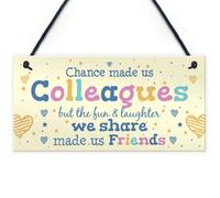 Red Ocean Chance Made Us Colleagues Gift For Friend Leaving Birthday Friendship Hanging Plaque