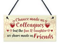Red Ocean Chance Made Us Colleagues Hanging Work Friend Plaque Thank You Leaving Job Retirement Gift