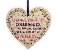 Red Ocean Chance Made Us Colleagues Wooden Heart Leaving Gift Co Worker Gift New Job Gift