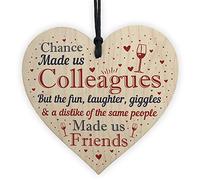 RED OCEAN Chance Made Us Colleagues Wooden Heart Leaving Job Gift For Friend Birthday Thank You Gift Friendship Sign