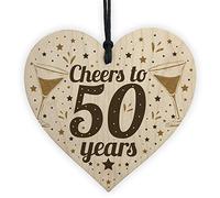 RED OCEAN Cheers To 50 Years 50th Birthday Gift For Men Women Funny 50th Birthday Card Alcohol Friend Gift
