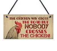 RED OCEAN Chicken Signs For The Garden Funny Chicken Coop Hen House Plaque Chicken Gift