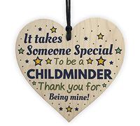 RED OCEAN Childminder Gifts Thank You Wooden Heart Leaving School Nursery Present
