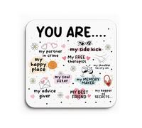 Red Ocean Christmas Birthday Gift For Best Friend Bestie Coaster Friendship Gift Thank You Gifts For Men Women Friend Novelty Her Him