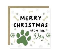 RED OCEAN Christmas Card From Dog Merry Christmas Card For Mum Dad Daughter Son Funny From The Dog Cards For Lover Owner