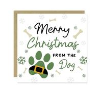RED OCEAN Christmas Card From Dog Puppy Merry Christmas Card For Mum Dad Daughter Son Funny From The Dog Cards For Lover Owner