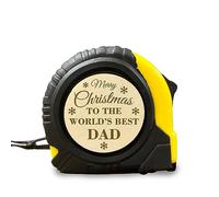 Red Ocean Christmas For Worlds Best Dad Engraved Tools Dad Gift From Daughter Son Tape Measure Novelty Gift For Him Dad Gift Ideas