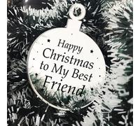 Red Ocean Christmas Gift For Best Friend Christmas Tree Decoration Engraved Bauble Gift For Her