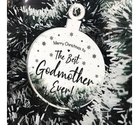 Red Ocean Christmas Gift For Godmother Engraved Hanging Tree Decoration