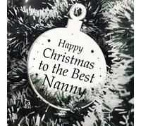 Red Ocean Christmas Gift For Nanny Christmas Tree Decoration Engraved Bauble Gift For Her Grandparent Gifts