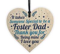 Red Ocean Christmas Gifts For Dad Thank You Wooden Heart Foster Dad Father And Daughter Son Gifts