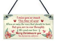Red Ocean Christmas Memorial Hanging Grave Side Plaque Rememberance Tree Decoration Family Gift