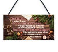 Red Ocean Christmas Memorial Tree Decoration Hanging Bauble Rememberance Grave Memory Plaque Gifts