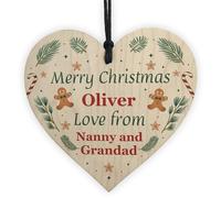 Red Ocean Christmas Tree Bauble Decoration Personalised Merry Hanging Plaque